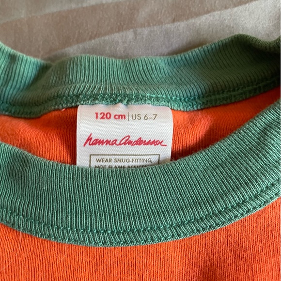 Hanna Andersson pumpkin Halloween pajamas size 6-7 - Picture 4 of 5